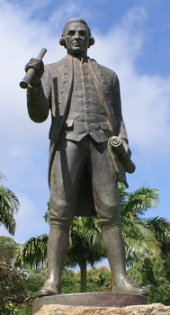 Statue en la m�moire du Capitaine James Cook