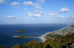 vue sur la plage maunganui